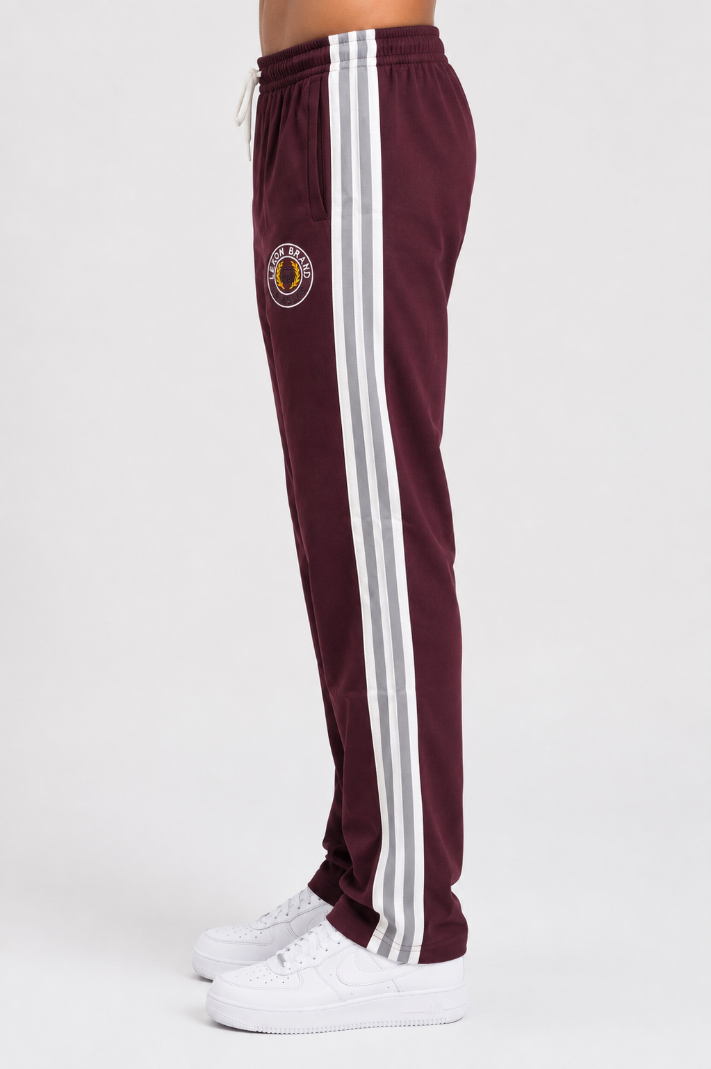 Lexon Brand Men's Premium Straight Fit Track Pants | Side Stripe | Casual & Sports Lower