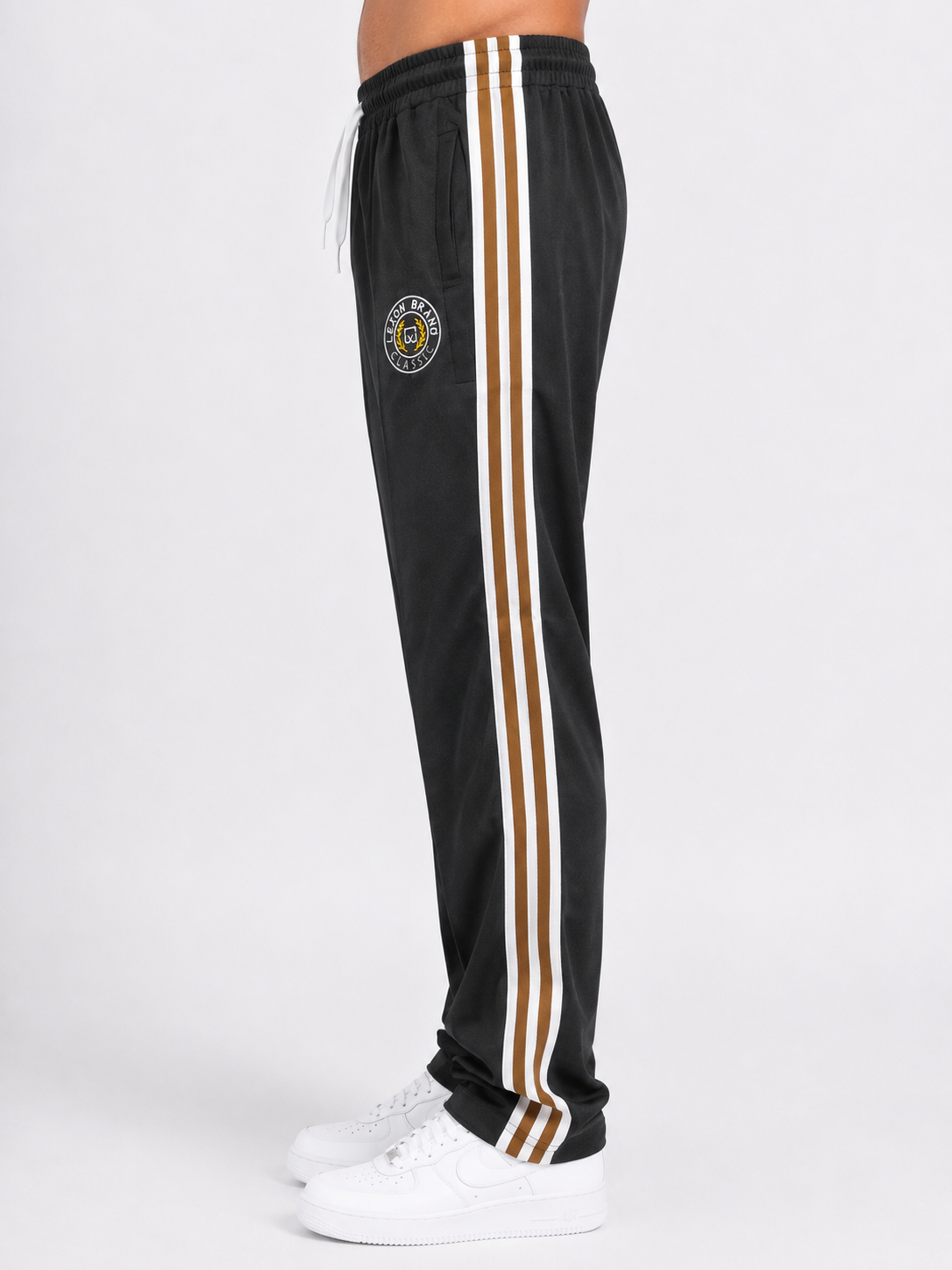 Lexon Brand Men's Premium Straight Fit Track Pants | Side Stripe | Casual & Sports Lower