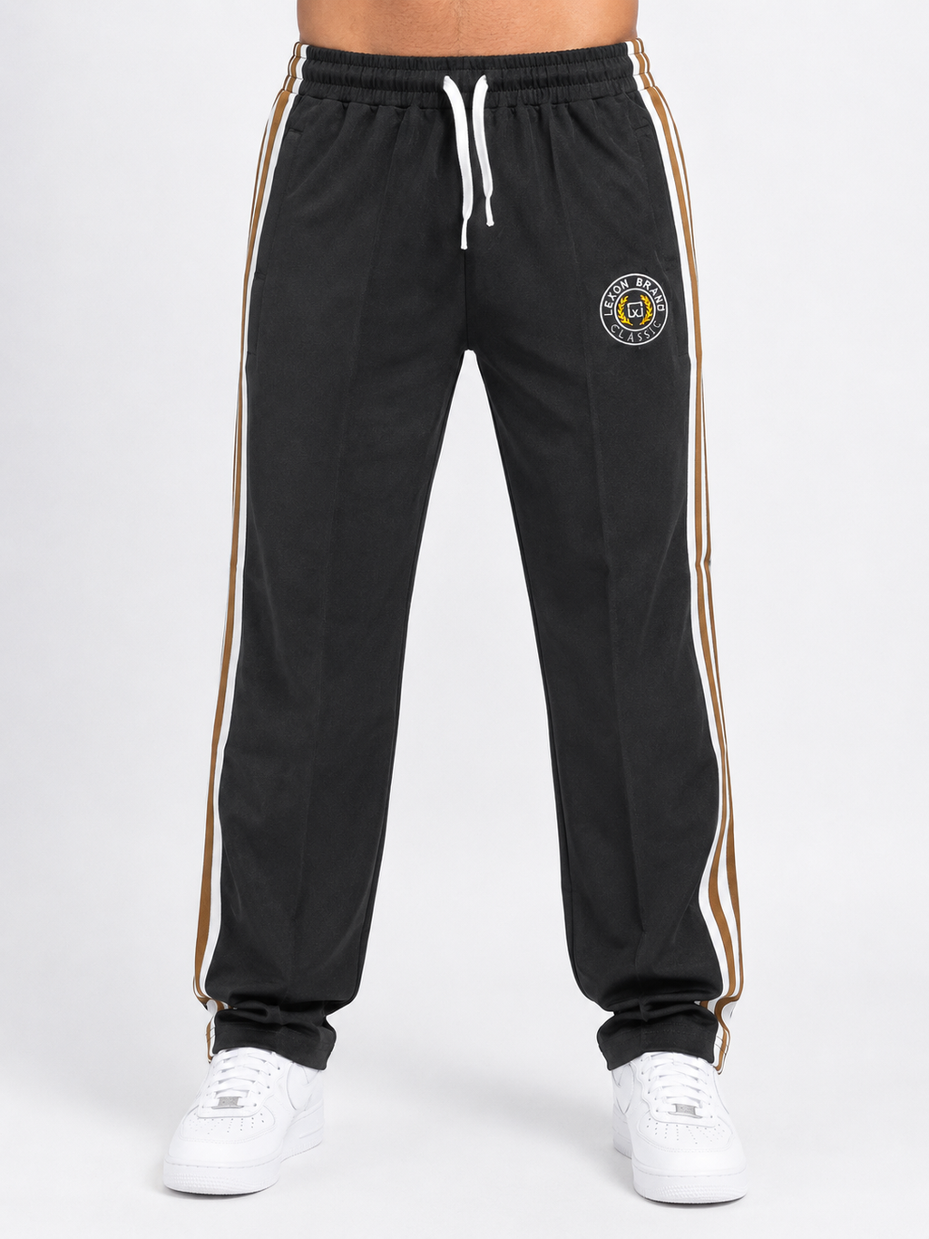 Lexon Brand Men's Premium Straight Fit Track Pants | Side Stripe | Casual & Sports Lower