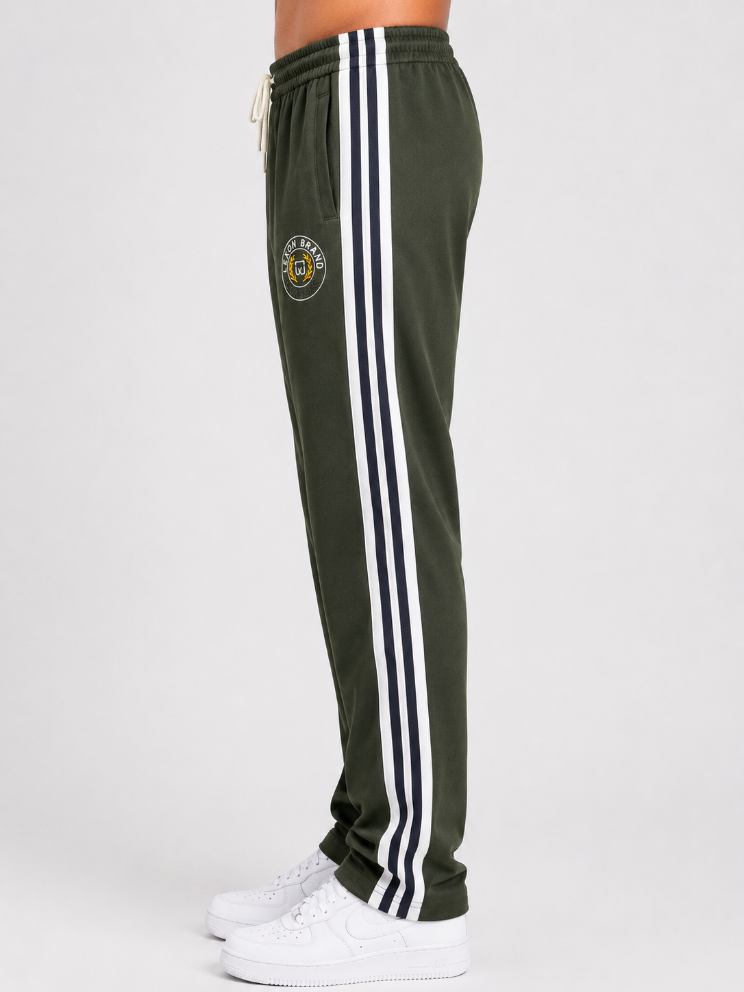 Lexon Brand Men's Premium Straight Fit Track Pants | Side Stripe | Casual & Sports Lower
