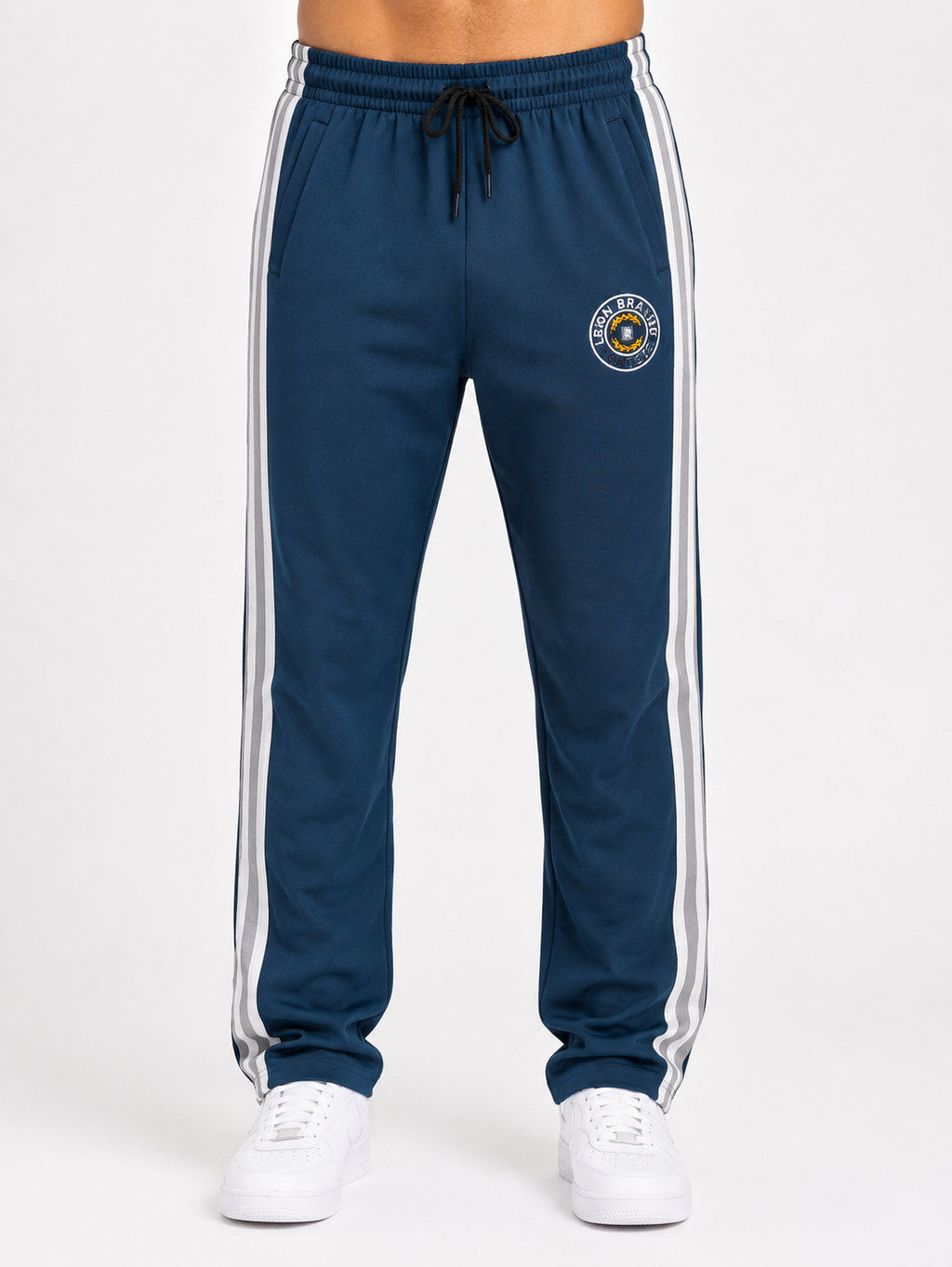 Lexon Brand Men's Premium Straight Fit Track Pants | Side Stripe | Casual & Sports Lower
