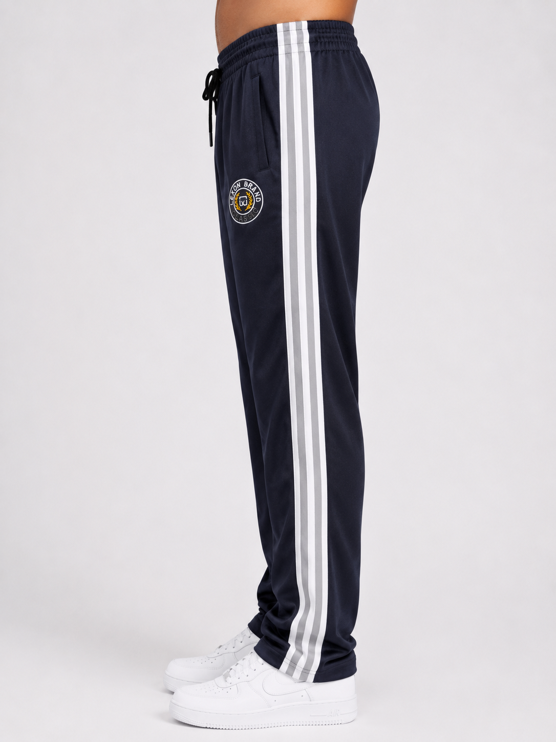 Lexon Brand Men's Premium Straight Fit Track Pants | Side Stripe | Casual & Sports Lower
