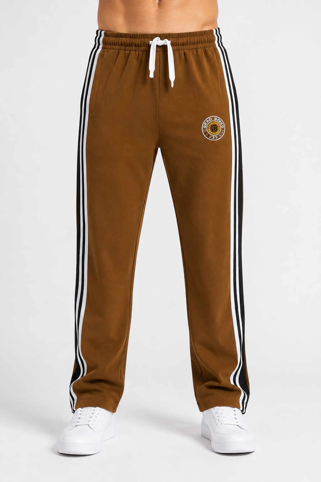Lexon Brand Men's Premium Straight Fit Track Pants | Side Stripe | Casual & Sports Lower