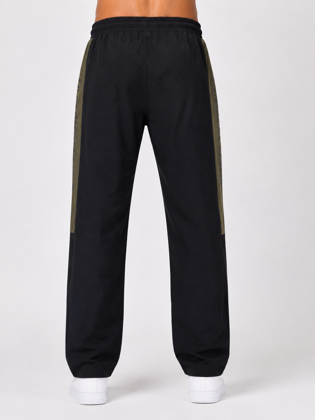 Runway Shine Men's Straight Fit Track Pants with Side Panel