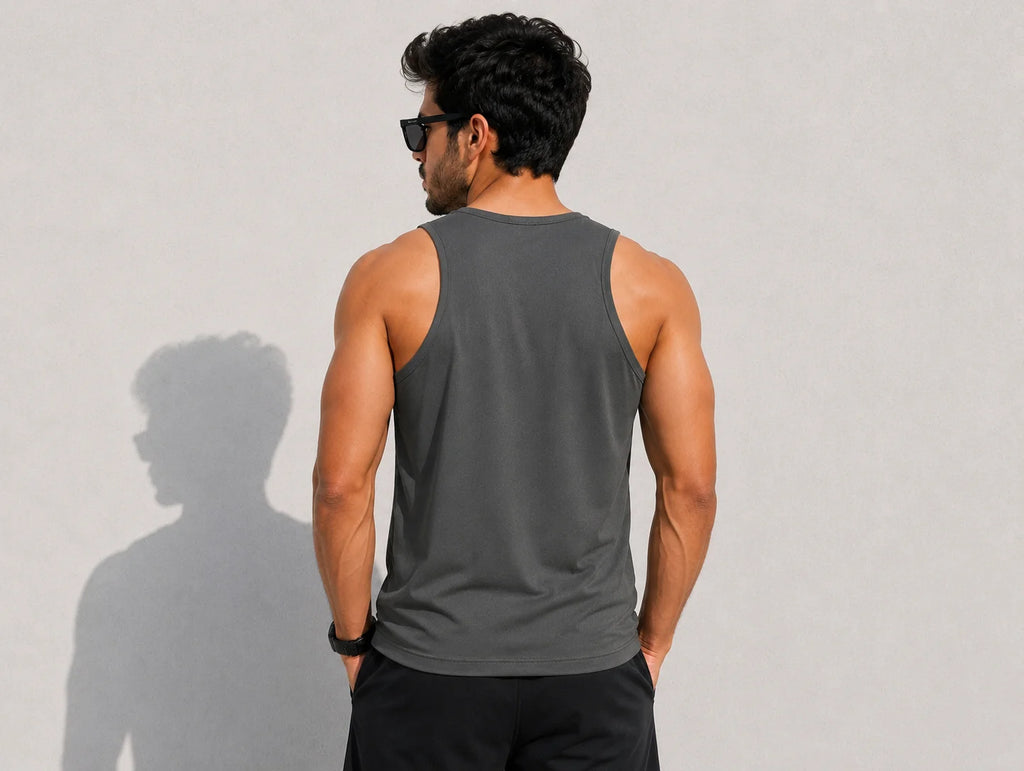 Men's Dry-Fit Gym Vest | Sleeveless Sports Tank Top | Lightweight & Breathable