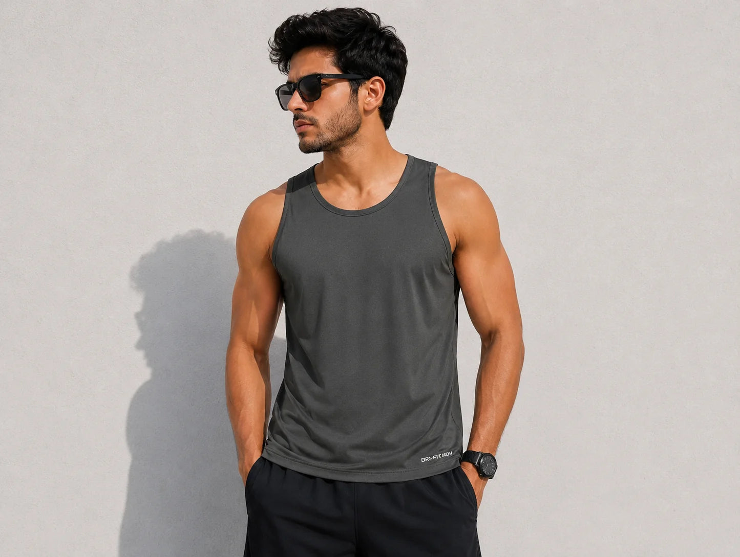 Men's Dry-Fit Gym Vest | Sleeveless Sports Tank Top | Lightweight & Breathable