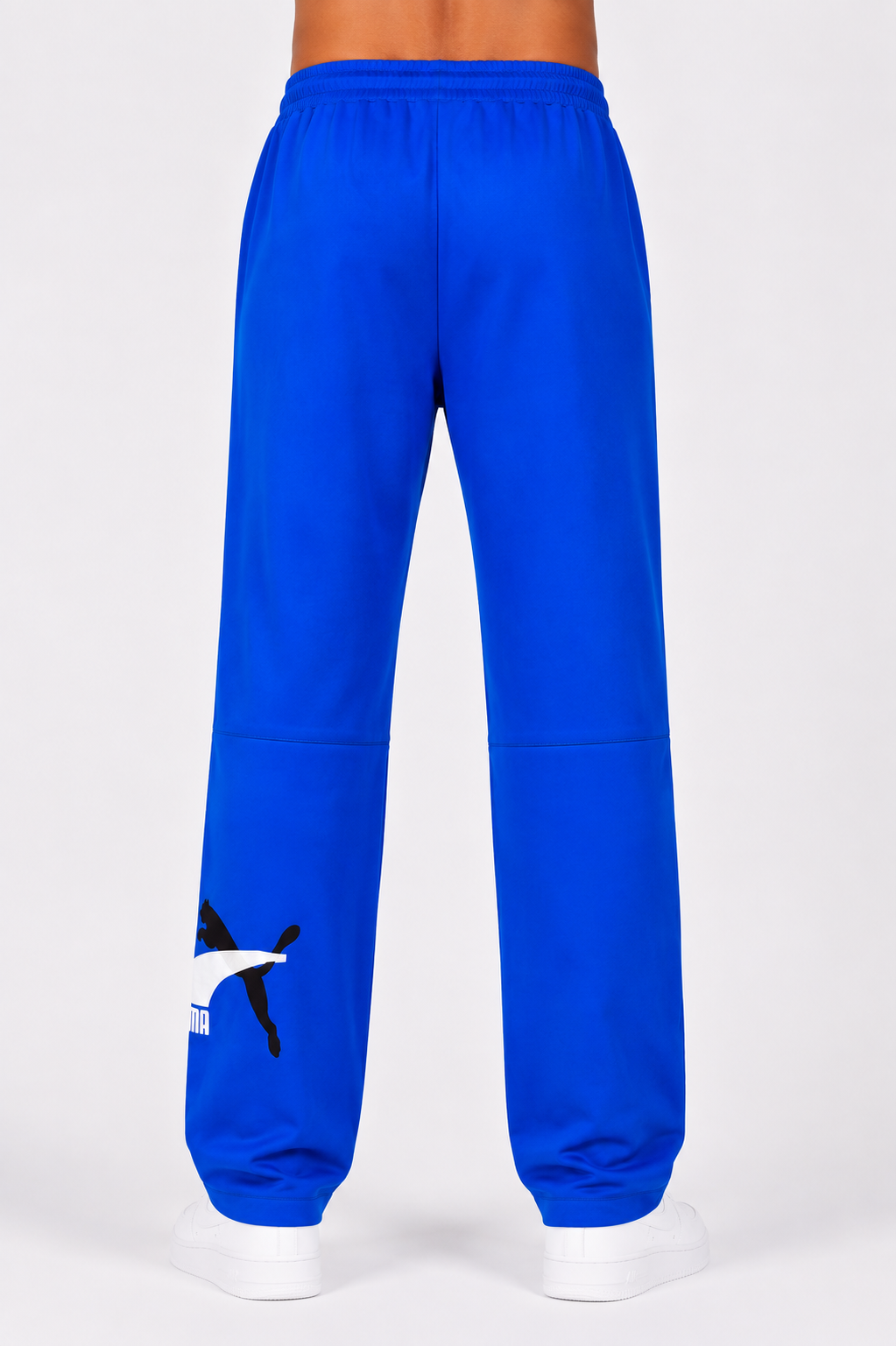 Men's Premium Oversized Logo Track Pants – Olive Green, Red & Royal Blue