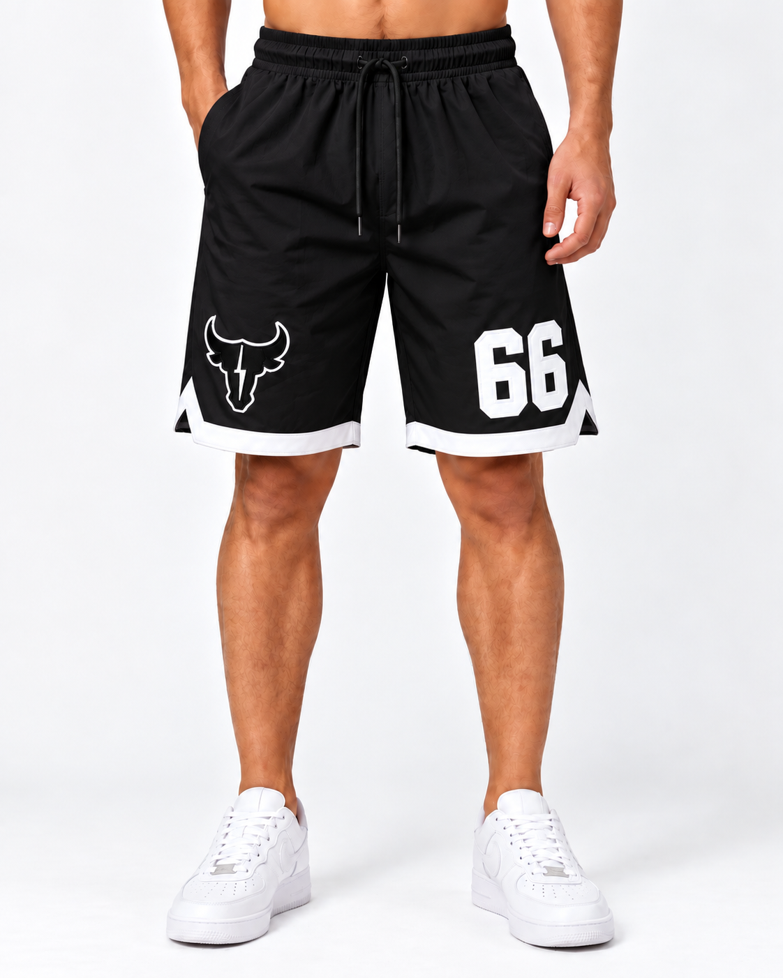 Men’s Embroidered 66 Graphic Shorts – Crush Lycra