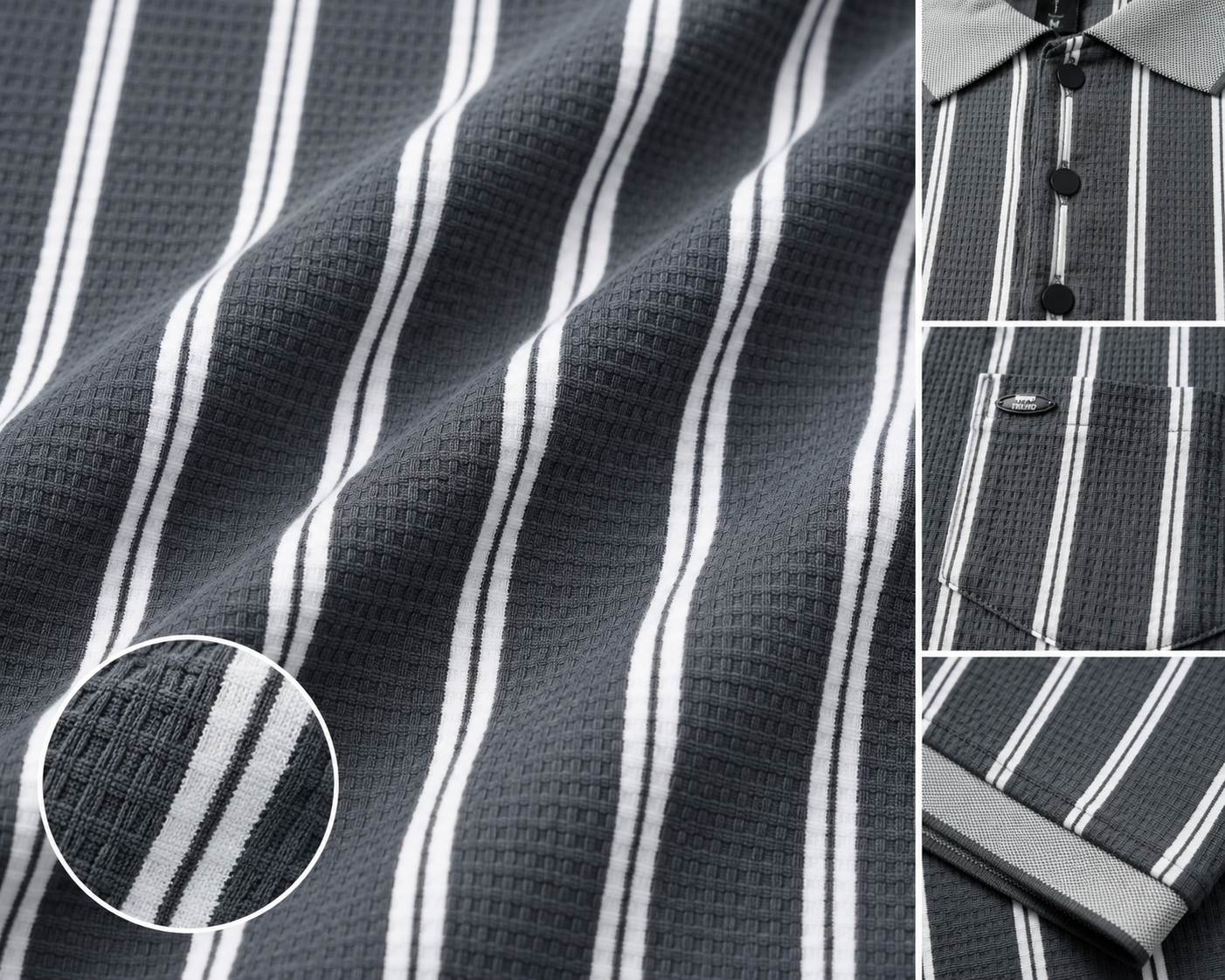 Men's Premium Striped Polo T-Shirt | Regular Fit | Half Sleeves | Chest Pocket