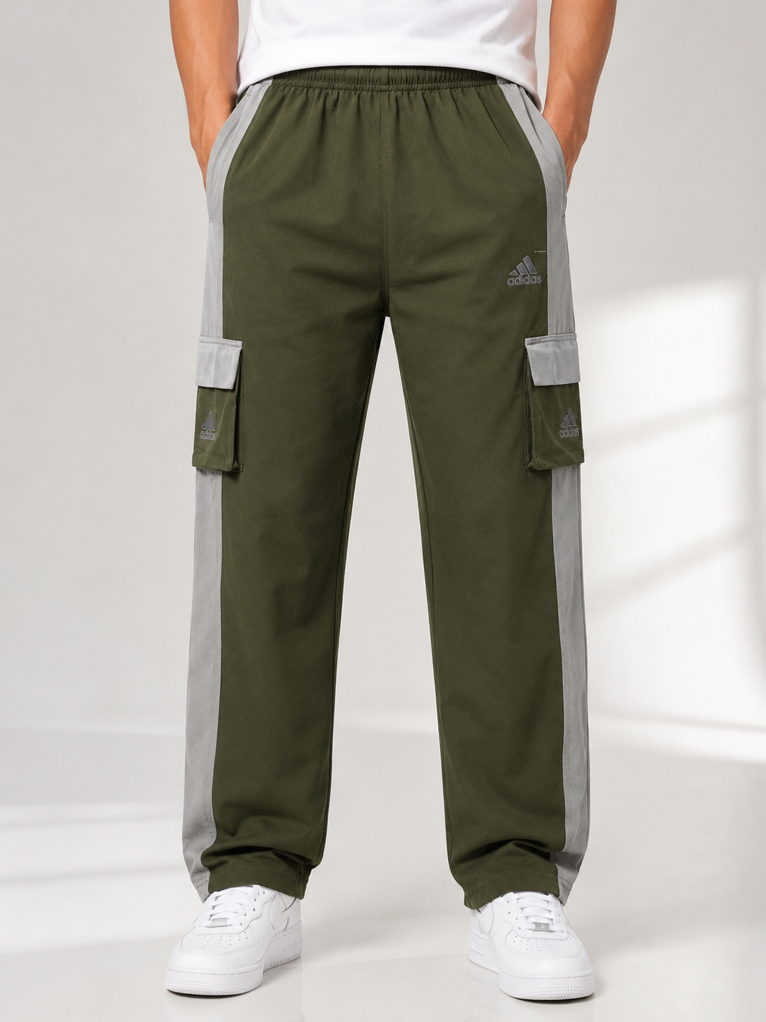 Men's Premium Cargo Track Pants with Side Pockets | Regular Fit