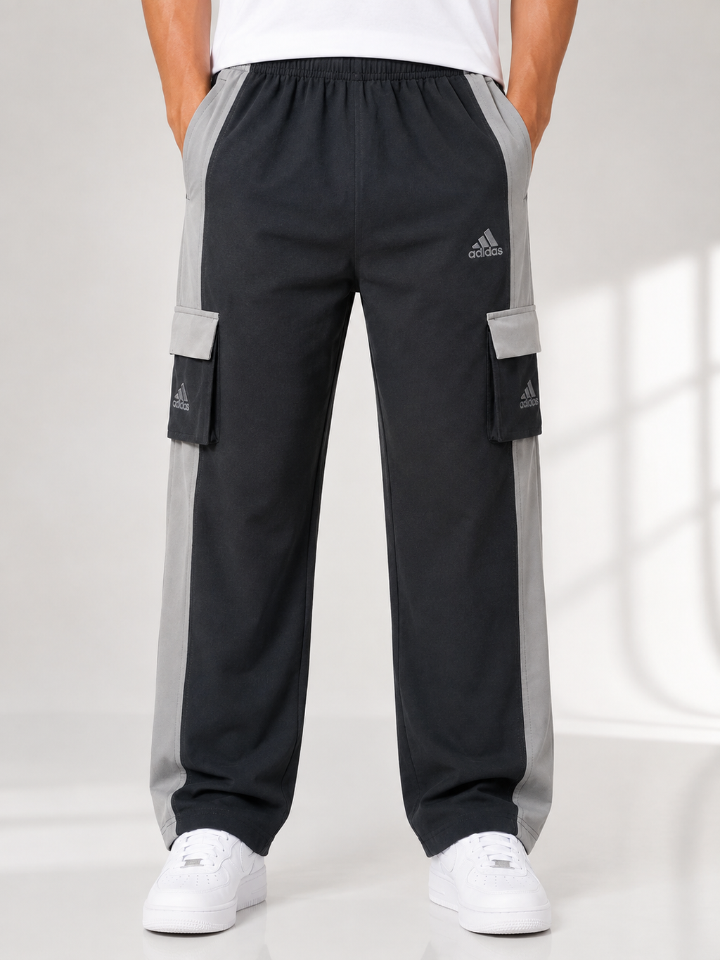Men's Premium Cargo Track Pants with Side Pockets | Regular Fit