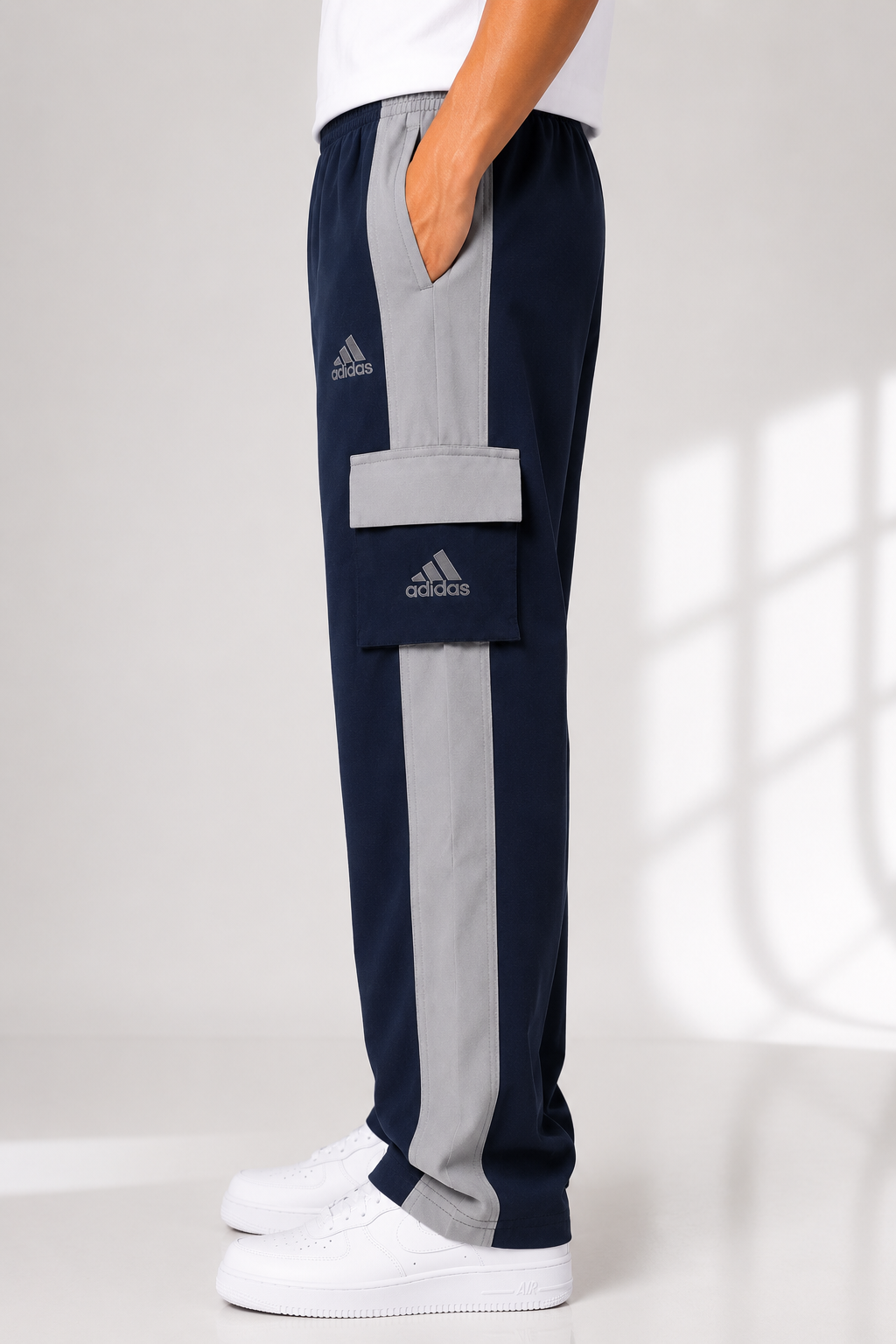 Men's Premium Cargo Track Pants with Side Pockets | Regular Fit