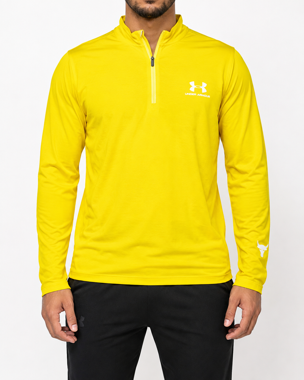 Men's Premium Half Zip Sports T-Shirt | Full Sleeve | Quick Dry Activewear